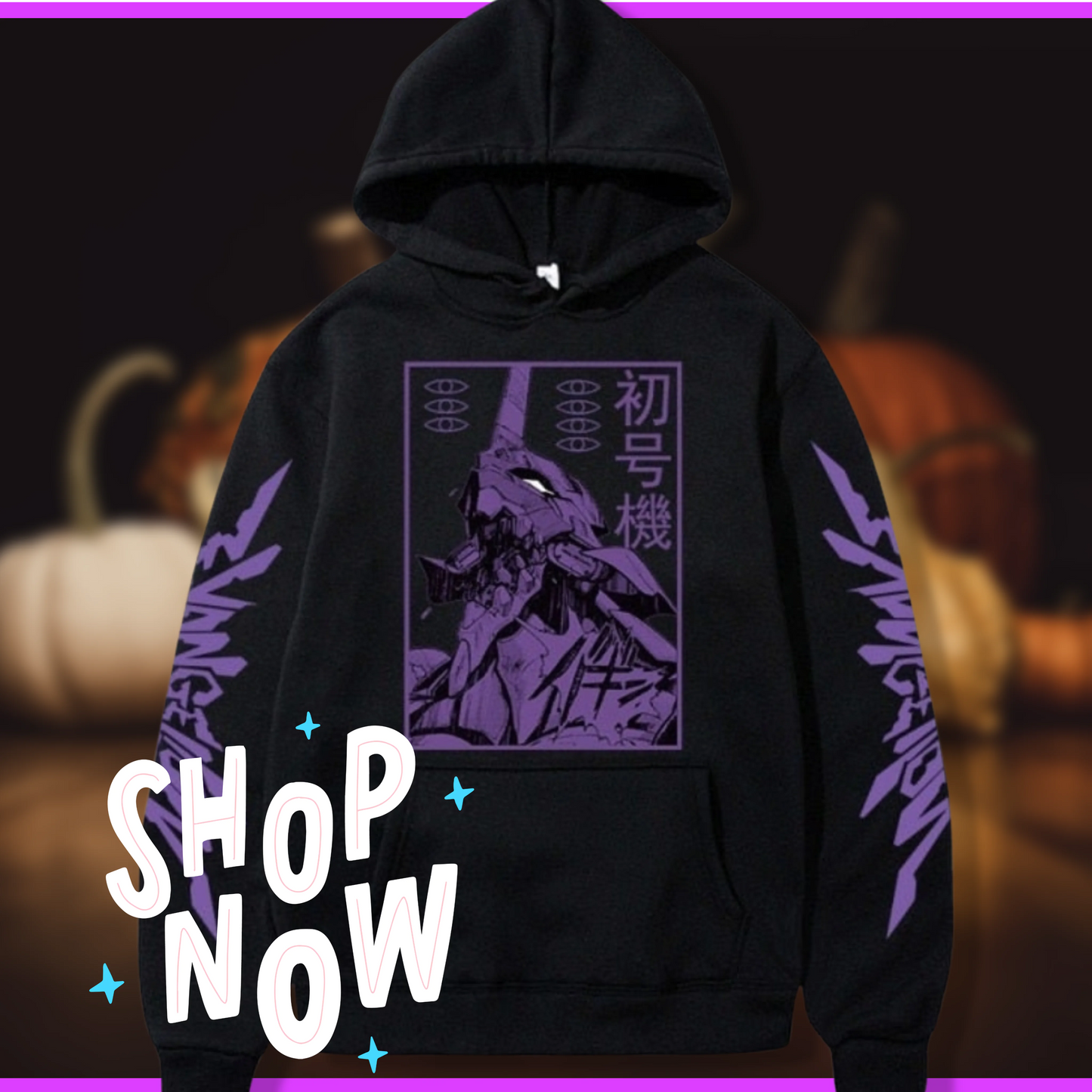 Anime EVA Men's Long Sleeve Hoodies